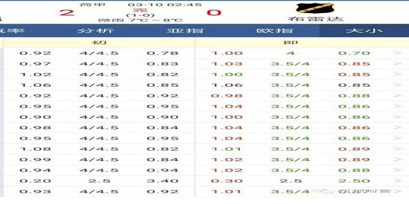 大小盘赔率投注